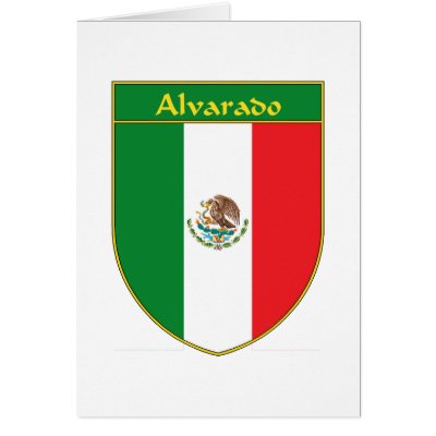 Alvarado Mexico Flag Shield Card by NameGame