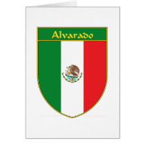 Alvarado Mexico Flag Shield Card