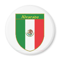 Alvarado Mexico Flag Shield Refrigerator Magnet