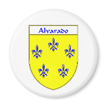 Alverado Coat of Arms/Family Crest Refrigerator Magnet