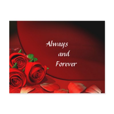 Alway and Forever Postcard by CaringHearts