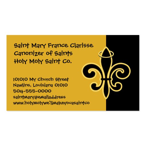 Always a SAINT Business Card (front side)