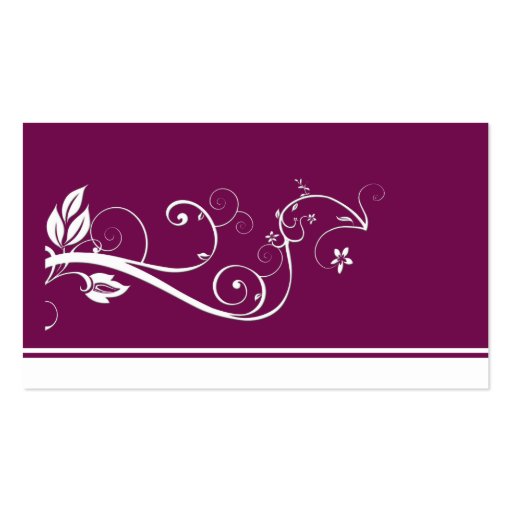 Always and Forever Amethyst Wedding Place Card Business Cards (back side)