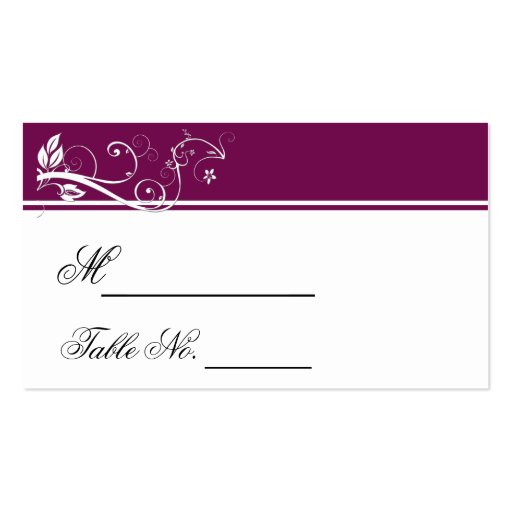 Always and Forever Amethyst Wedding Place Card Business Cards (front side)