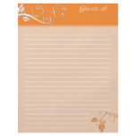 Always and Forever Orange Guest List Page Inserts Full Color Flyer