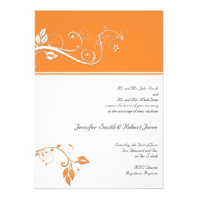 Always and Forever Orange Personalized Invites