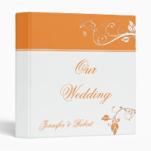 Always and Forever Orange Wedding Binder
