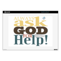 always ask GOD for help Laptop Decals