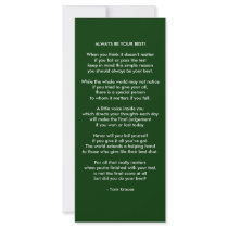 Always Be Your Best! rack cards by justmetrk Always Be Your Best! rack cards