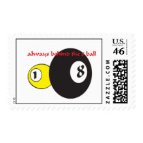 Always behind the eight ball stamp