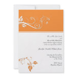 Always Forever Orange Vine Scroll Invitation