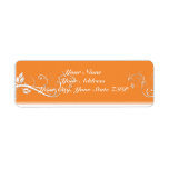 Always Forever Orange Vine Scroll Return Address Return Address Label
