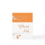 Always Forever Orange Vine Scroll Thank You Cards