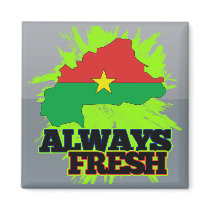 Always Fresh Burkina Faso Refrigerator Magnet