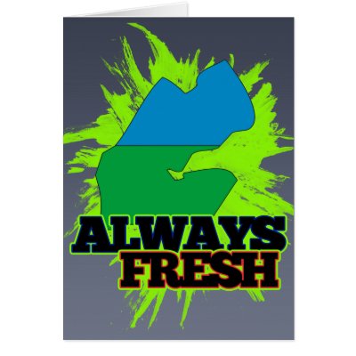 Always Fresh Djibouti Card by CoolFlagShirts