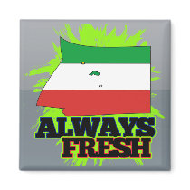 Always Fresh Equatorial Guinea Fridge Magnets