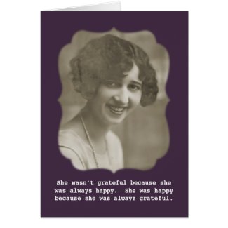 Always Grateful Vintage Photo Greeting Cards