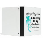 Always Hero In Memory Grandmother Ovarian Cancer Vinyl Binder