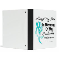 Always Hero In Memory Grandmother Ovarian Cancer Vinyl Binder