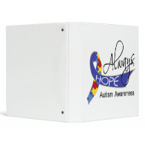 Always Hope Autism Vinyl Binders