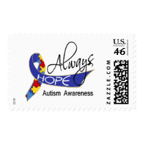 Always Hope Autism Postage Stamps