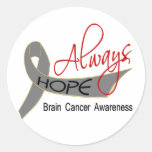 Always Hope Brain Cancer Round Sticker