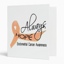 Always Hope Endometrial Cancer Vinyl Binders