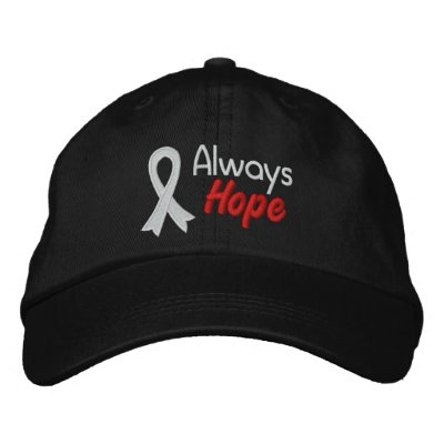 Always Hope - Lung Cancer Awareness Embroidered Hat by cancerapparel