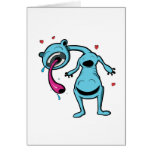 always in good company monster blue greeting card