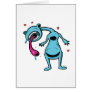 always in good company monster blue greeting card