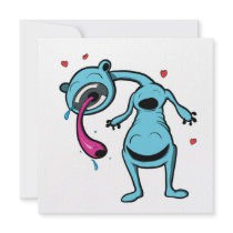 always in good company monster blue custom invitations