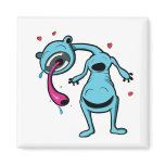 always in good company monster blue refrigerator magnet