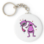 always in good company monster pink keychains