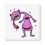 always in good company monster pink refrigerator magnet
