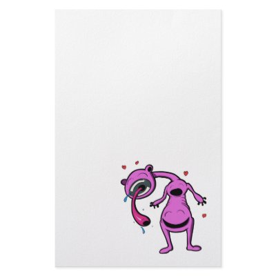 always in good company monster pink customized stationery by monster_madhouse