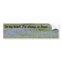 "Always in Texas" bumper sticker bumper stickers