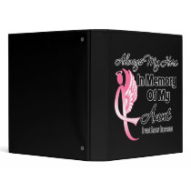 Always My Hero In Memory Aunt - Breast Cancer 3 Ring Binders
