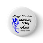 Always My Hero In Memory Aunt - Colon Cancer Button