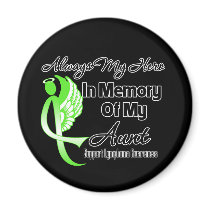 Always My Hero In Memory Aunt - Lymphoma Magnets