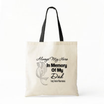 Always My Hero In Memory Dad - Lung Cancer Tote Bag