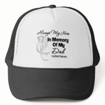 Always My Hero In Memory Dad - Lung Cancer Mesh Hat