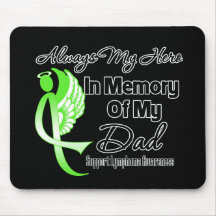 Always My Hero In Memory Dad - Lymphoma Mouse Pads