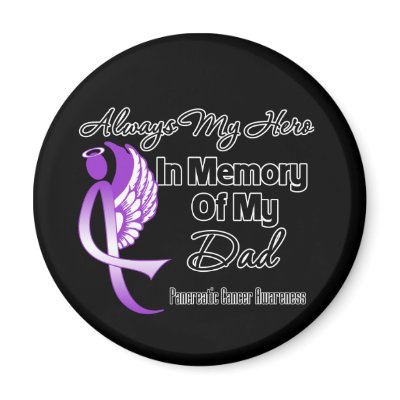 Always My Hero In Memory Dad - Pancreatic Cancer Magnets by cancerapparel