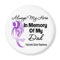 Always My Hero In Memory Dad - Pancreatic Cancer Magnet