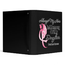 Always My Hero In Memory Daughter - Breast Cancer 3 Ring Binder