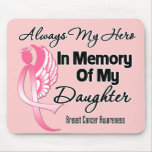 Always My Hero In Memory Daughter - Breast Cancer Mouse Pads