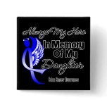 Always My Hero In Memory Daughter - Colon Cancer Button