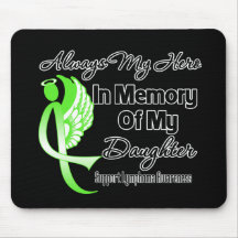 Always My Hero In Memory Daughter - Lymphoma Mousepad