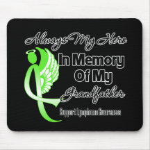 Always My Hero In Memory Grandfather - Lymphoma Mouse Pads