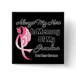 Always My Hero In Memory Grandma - Breast Cancer Pin